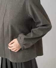 K3KBD45044 a.v.v Elmi(アー・ヴェ・ヴェ) 【低身長サイズ】千鳥ジャカードトップス ブラック