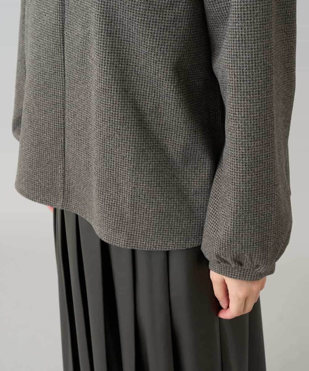 K3KBD45044 a.v.v Elmi(アー・ヴェ・ヴェ) 【低身長サイズ】千鳥ジャカードトップス ブラック