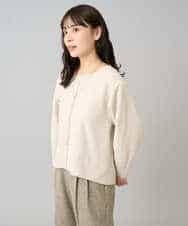 K3KBD48059 a.v.v Elmi(アー・ヴェ・ヴェ) 【低身長サイズ】ウールライクジャージプルオーバー【洗える/ストレッチ】 ライトグレー