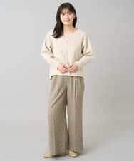 K3KBD48059 a.v.v Elmi(アー・ヴェ・ヴェ) 【低身長サイズ】ウールライクジャージプルオーバー【洗える/ストレッチ】 ライトグレー