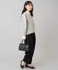 K3KBD48059 a.v.v Elmi(アー・ヴェ・ヴェ) 【低身長サイズ】ウールライクジャージプルオーバー【洗える/ストレッチ】 ライトグレー