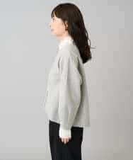 K3KBD48059 a.v.v Elmi(アー・ヴェ・ヴェ) 【低身長サイズ】ウールライクジャージプルオーバー【洗える/ストレッチ】 ライトグレー