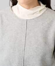K3KBD48059 a.v.v Elmi(アー・ヴェ・ヴェ) 【低身長サイズ】ウールライクジャージプルオーバー【洗える/ストレッチ】 ライトグレー