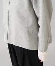 K3KBD48059 a.v.v Elmi(アー・ヴェ・ヴェ) 【低身長サイズ】ウールライクジャージプルオーバー【洗える/ストレッチ】 ライトグレー