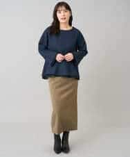 K3KBD50049 a.v.v Elmi(アー・ヴェ・ヴェ) 【低身長サイズ】ツイードペプラムトップス ブラック