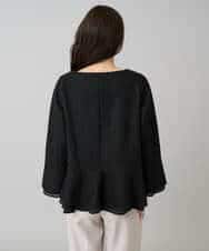 K3KBD50049 a.v.v Elmi(アー・ヴェ・ヴェ) 【低身長サイズ】ツイードペプラムトップス ブラック