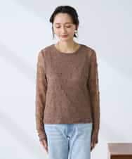 K3KED04029 a.v.v Elmi(アー・ヴェ・ヴェ) 【低身長サイズ】ストレッチレーストップス アイボリー