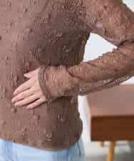 K3KED04029 a.v.v Elmi(アー・ヴェ・ヴェ) 【低身長サイズ】ストレッチレーストップス アイボリー