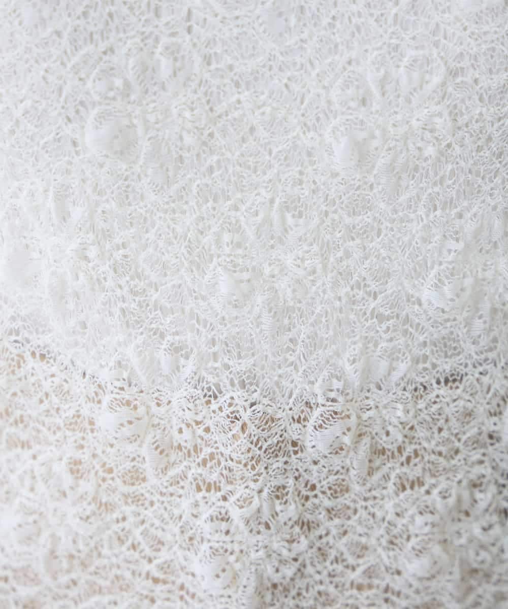 K3KED04029 a.v.v Elmi(アー・ヴェ・ヴェ) 【低身長サイズ】ストレッチレーストップス アイボリー