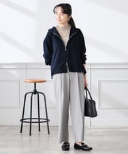 K3KED07029 a.v.v Elmi(アー・ヴェ・ヴェ) 【低身長サイズ】シャイニーシアーハイネックカットソー アイボリー