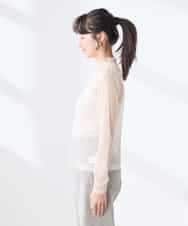 K3KED07029 a.v.v Elmi(アー・ヴェ・ヴェ) 【低身長サイズ】シャイニーシアーハイネックカットソー アイボリー