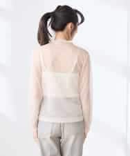 K3KED07029 a.v.v Elmi(アー・ヴェ・ヴェ) 【低身長サイズ】シャイニーシアーハイネックカットソー アイボリー