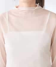 K3KED07029 a.v.v Elmi(アー・ヴェ・ヴェ) 【低身長サイズ】シャイニーシアーハイネックカットソー アイボリー