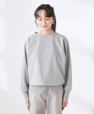 K3KED14044 a.v.v Elmi(アー・ヴェ・ヴェ) 【低身長サイズ】ラメ裏毛ドルマンスウェット グレージュ