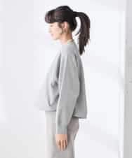 K3KED14044 a.v.v Elmi(アー・ヴェ・ヴェ) 【低身長サイズ】ラメ裏毛ドルマンスウェット グレージュ