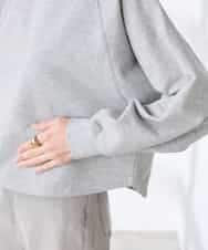 K3KED14044 a.v.v Elmi(アー・ヴェ・ヴェ) 【低身長サイズ】ラメ裏毛ドルマンスウェット グレージュ