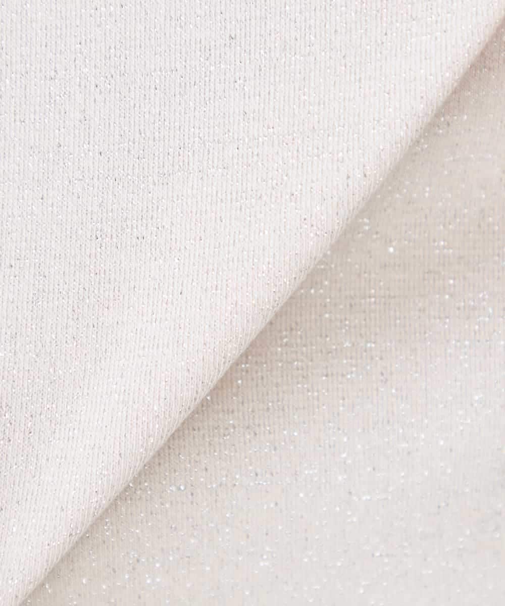 K3KED14044 a.v.v Elmi(アー・ヴェ・ヴェ) 【低身長サイズ】ラメ裏毛ドルマンスウェット グレージュ