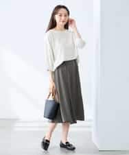 K3KFD03039 a.v.v Elmi(アー・ヴェ・ヴェ) 【低身長サイズ】ボーダードルマントップス ライトイエロー