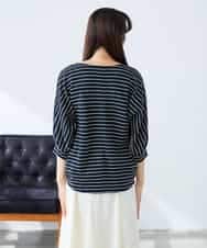 K3KFD03039 a.v.v Elmi(アー・ヴェ・ヴェ) 【低身長サイズ】ボーダードルマントップス ライトイエロー