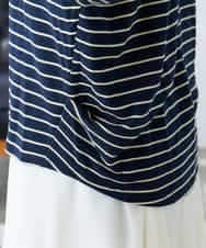 K3KFD03039 a.v.v Elmi(アー・ヴェ・ヴェ) 【低身長サイズ】ボーダードルマントップス ライトイエロー