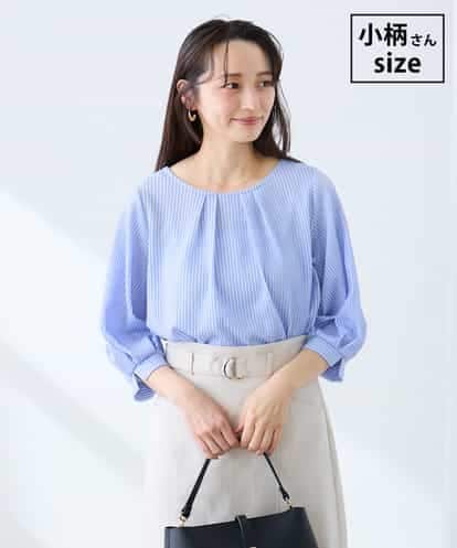 K3KFD21039 a.v.v Elmi 【低身長サイズ】タックスリーブストライプカットソー
