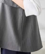 K3KFD23049 a.v.v Elmi(アー・ヴェ・ヴェ) 【低身長サイズ】ビスチェドッキング七分袖カットソー グレー