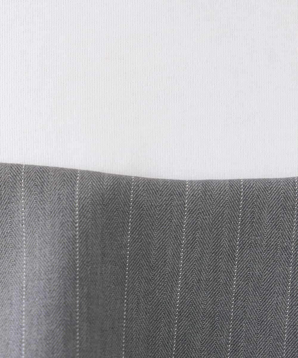 K3KFD23049 a.v.v Elmi(アー・ヴェ・ヴェ) 【低身長サイズ】ビスチェドッキング七分袖カットソー グレー