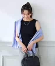 K3KGD01024 a.v.v Elmi(アー・ヴェ・ヴェ) 【低身長サイズ】ベーシックテレコタンクトップ ブラウン