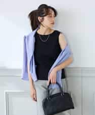 K3KGD01024 a.v.v Elmi(アー・ヴェ・ヴェ) 【低身長サイズ】ベーシックテレコタンクトップ ブラウン