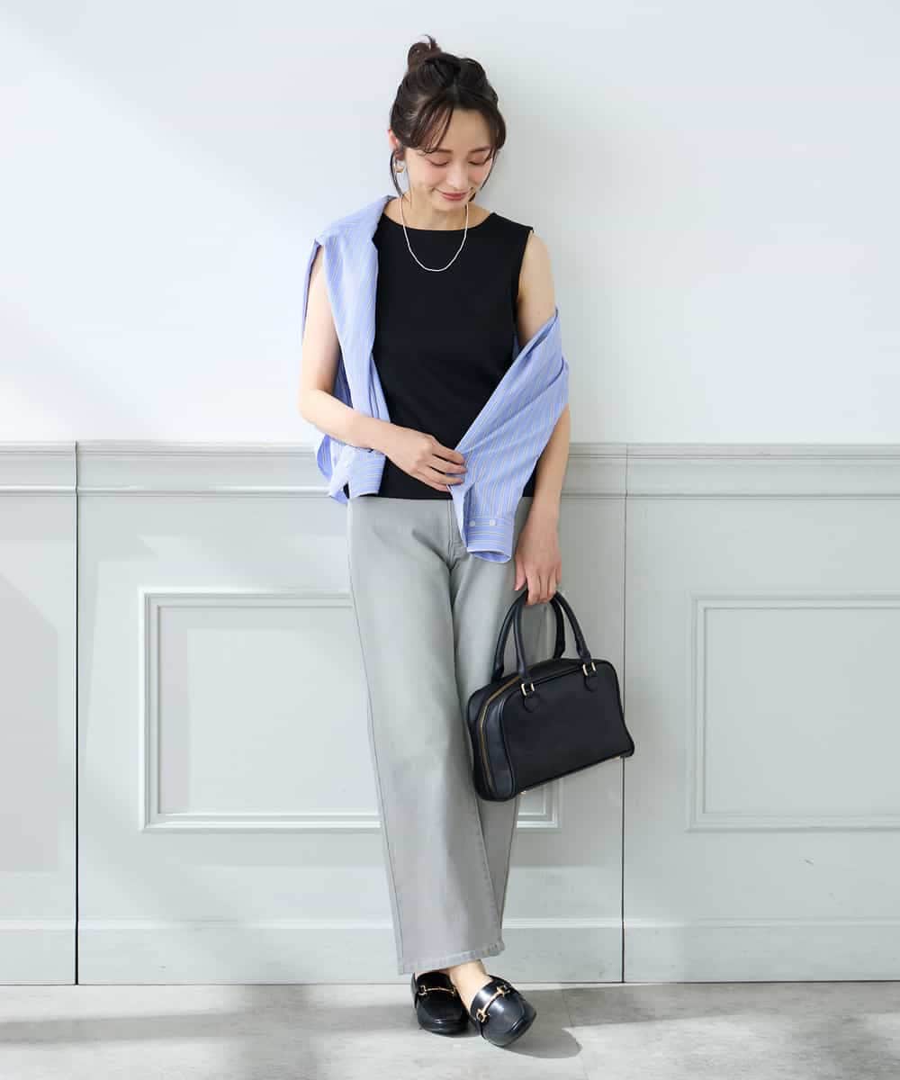 K3KGD01024 a.v.v Elmi(アー・ヴェ・ヴェ) 【低身長サイズ】ベーシックテレコタンクトップ ブラウン