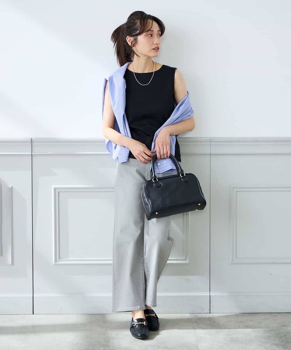 K3KGD01024 a.v.v Elmi(アー・ヴェ・ヴェ) 【低身長サイズ】ベーシックテレコタンクトップ ブラウン