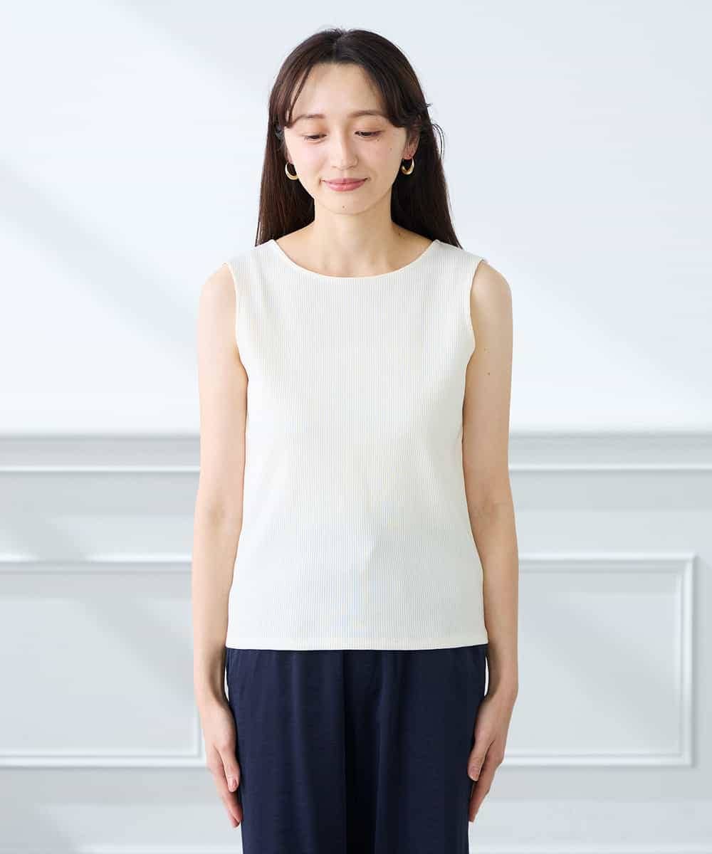 K3KGD01024 a.v.v Elmi(アー・ヴェ・ヴェ) 【低身長サイズ】ベーシックテレコタンクトップ ブラウン