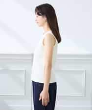 K3KGD01024 a.v.v Elmi(アー・ヴェ・ヴェ) 【低身長サイズ】ベーシックテレコタンクトップ ブラウン