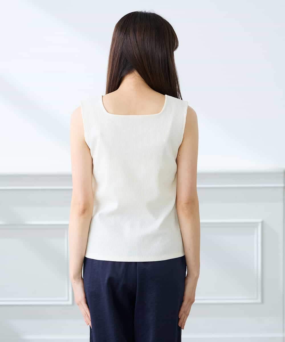 K3KGD01024 a.v.v Elmi(アー・ヴェ・ヴェ) 【低身長サイズ】ベーシックテレコタンクトップ ブラウン