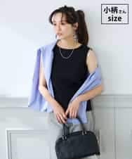 K3KGD01024 a.v.v Elmi(アー・ヴェ・ヴェ) 【低身長サイズ】ベーシックテレコタンクトップ ブラック