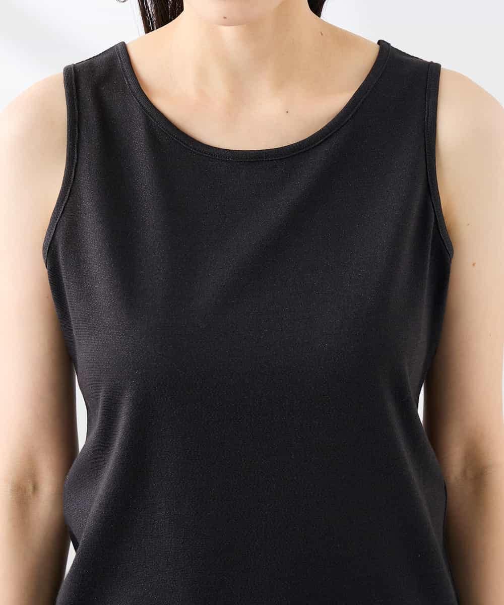 K3KGD08019 a.v.v Elmi(アー・ヴェ・ヴェ) 【低身長サイズ】【前後2WAY】ラメタンクトップ ベージュ