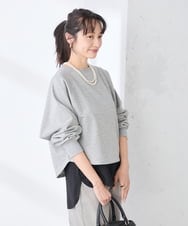 K3KGD10024 a.v.v Elmi(アー・ヴェ・ヴェ) 【低身長サイズ】【イージーケア】ラウンドヘムロングタンクトップ グレージュ