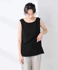 K3KGD10024 a.v.v Elmi(アー・ヴェ・ヴェ) 【低身長サイズ】【イージーケア】ラウンドヘムロングタンクトップ グレージュ