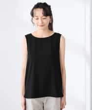 K3KGD10024 a.v.v Elmi(アー・ヴェ・ヴェ) 【低身長サイズ】【イージーケア】ラウンドヘムロングタンクトップ グレージュ