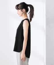 K3KGD10024 a.v.v Elmi(アー・ヴェ・ヴェ) 【低身長サイズ】【イージーケア】ラウンドヘムロングタンクトップ グレージュ