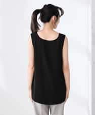 K3KGD10024 a.v.v Elmi(アー・ヴェ・ヴェ) 【低身長サイズ】【イージーケア】ラウンドヘムロングタンクトップ グレージュ