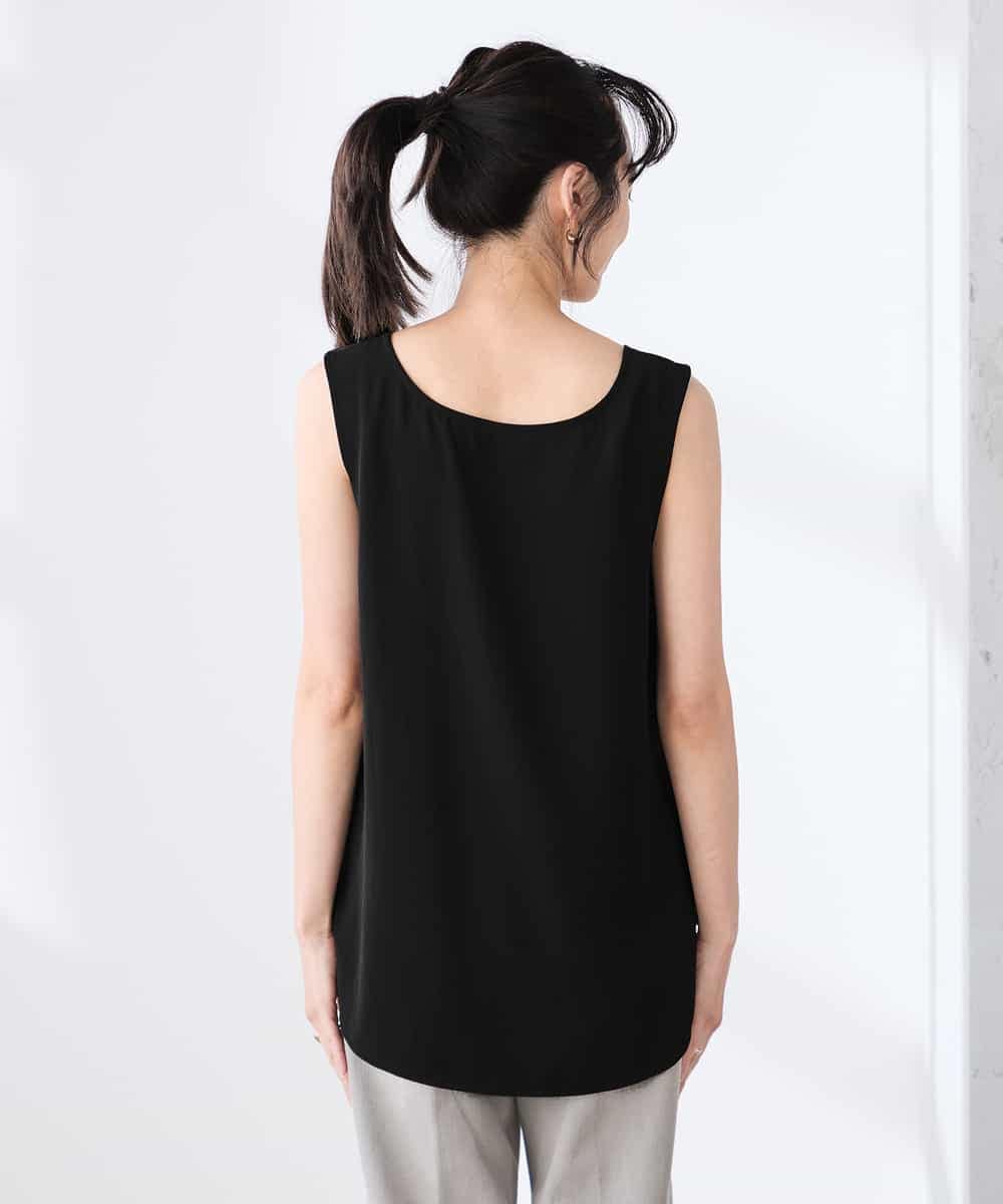 K3KGD10024 a.v.v Elmi(アー・ヴェ・ヴェ) 【低身長サイズ】【イージーケア】ラウンドヘムロングタンクトップ グレージュ