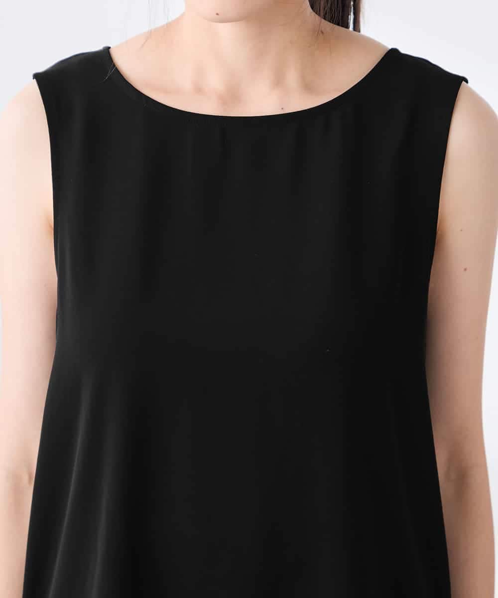 K3KGD10024 a.v.v Elmi(アー・ヴェ・ヴェ) 【低身長サイズ】【イージーケア】ラウンドヘムロングタンクトップ グレージュ