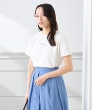 K3KGD28029 a.v.v Elmi(アー・ヴェ・ヴェ) 【低身長サイズ/UVカット/接触冷感】コンパクトロゴTシャツ グレージュ