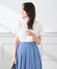 K3KGD28029 a.v.v Elmi(アー・ヴェ・ヴェ) 【低身長サイズ/UVカット/接触冷感】コンパクトロゴTシャツ グレージュ