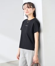 K3KGD28029 a.v.v Elmi(アー・ヴェ・ヴェ) 【低身長サイズ/UVカット/接触冷感】コンパクトロゴTシャツ グレージュ