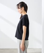 K3KGD28029 a.v.v Elmi(アー・ヴェ・ヴェ) 【低身長サイズ/UVカット/接触冷感】コンパクトロゴTシャツ グレージュ