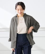 K3KGD28029 a.v.v Elmi(アー・ヴェ・ヴェ) 【低身長サイズ/UVカット/接触冷感】コンパクトロゴTシャツ グレージュ