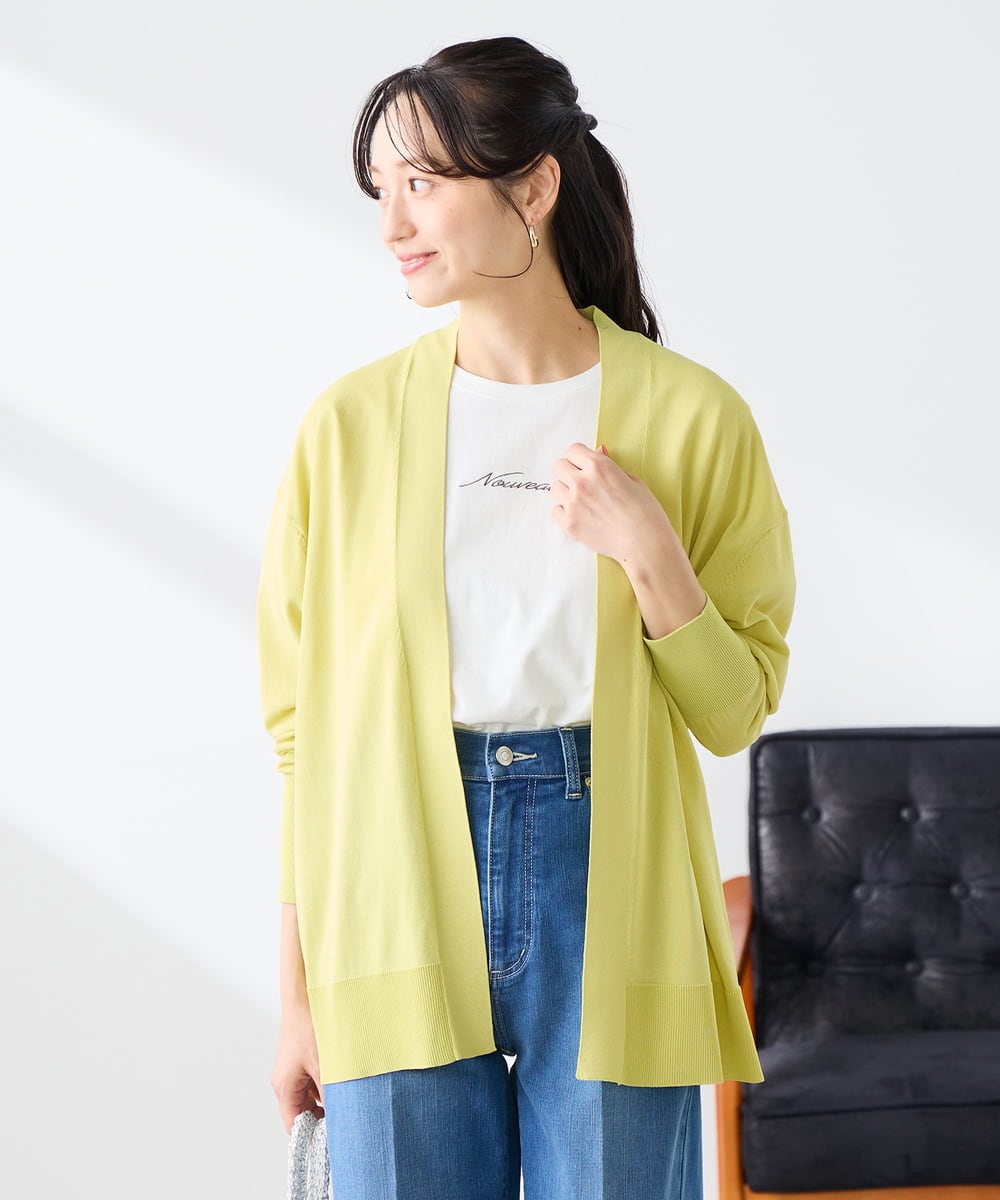 K3KGD28029 a.v.v Elmi(アー・ヴェ・ヴェ) 【低身長サイズ/UVカット/接触冷感】コンパクトロゴTシャツ グレージュ