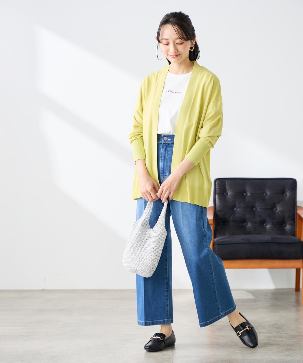 K3KGD28029 a.v.v Elmi(アー・ヴェ・ヴェ) 【低身長サイズ/UVカット/接触冷感】コンパクトロゴTシャツ グレージュ